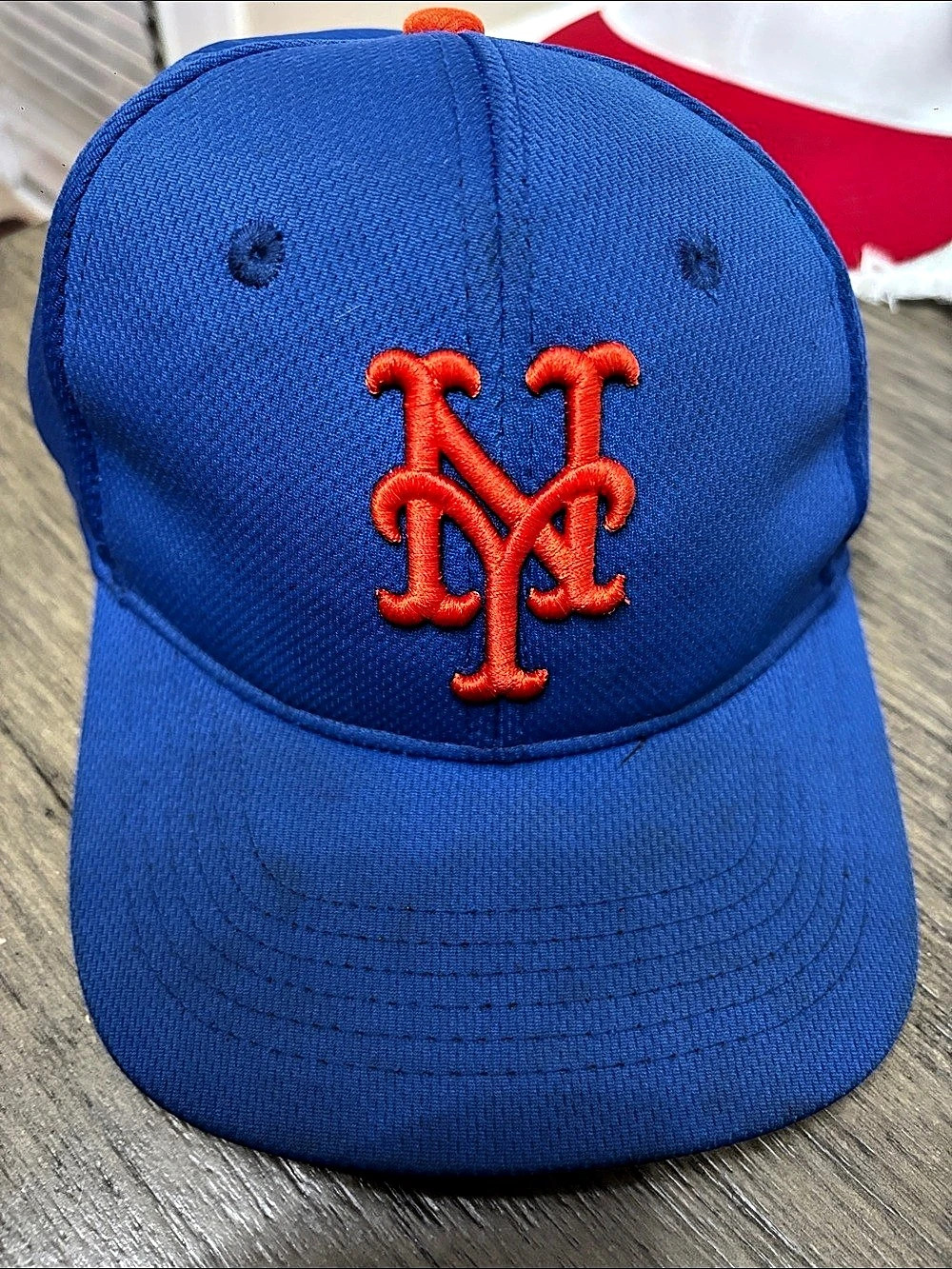 New Era New York Mets Team MLB Velcro Strapback Hat Blue & Orange Youth Cap